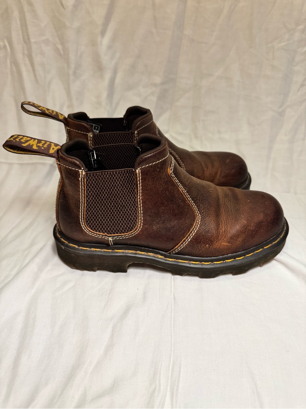 Dr. Martens Brown Leather Chelsea Work Boots Men’s [Size 7/ Woman’s 8] - Picture 5 of 11